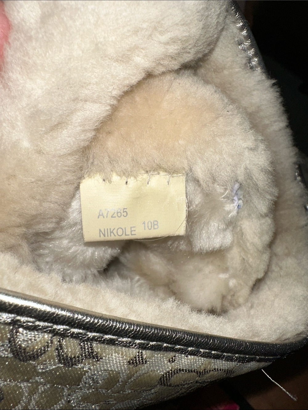 Coach Tan and Cream Signature Shearling-Lined Combat Boots - Picture 5 of 5